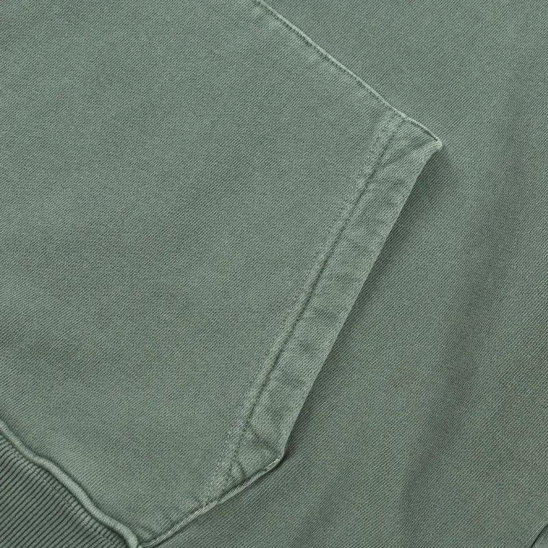 Deus Ex Machina Shield Garment Dyed Hoodie Cypress Green-5