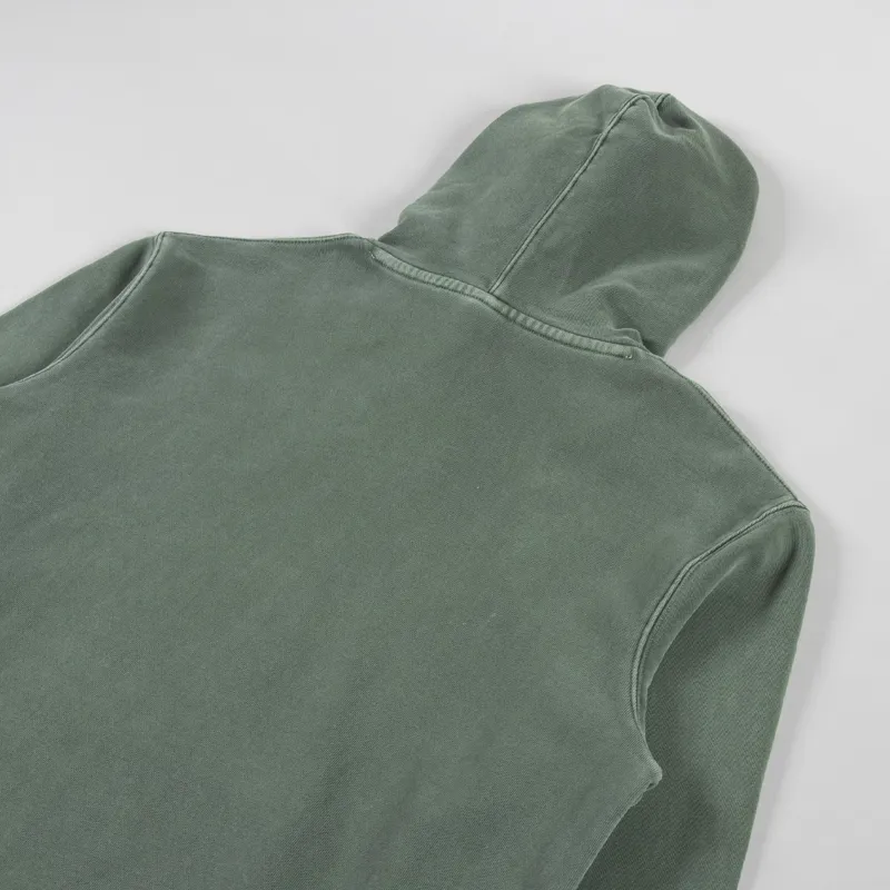 Deus Ex Machina Shield Garment Dyed Hoodie Cypress Green-3