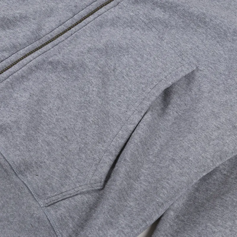 Deus Ex Machina Chinchilla Zip Hoodie Grey Marle-6