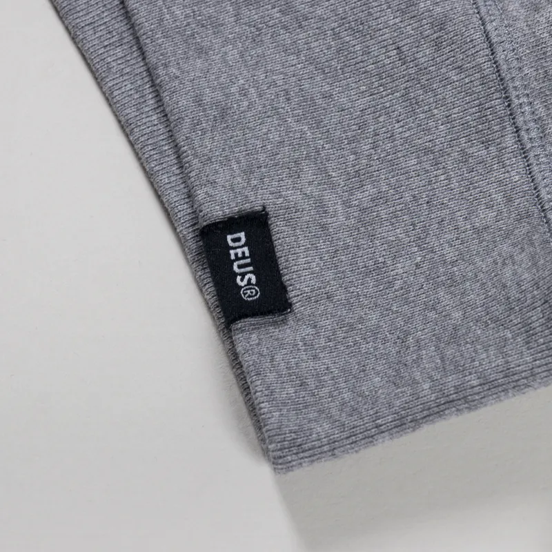 Deus Ex Machina Chinchilla Zip Hoodie Grey Marle-7