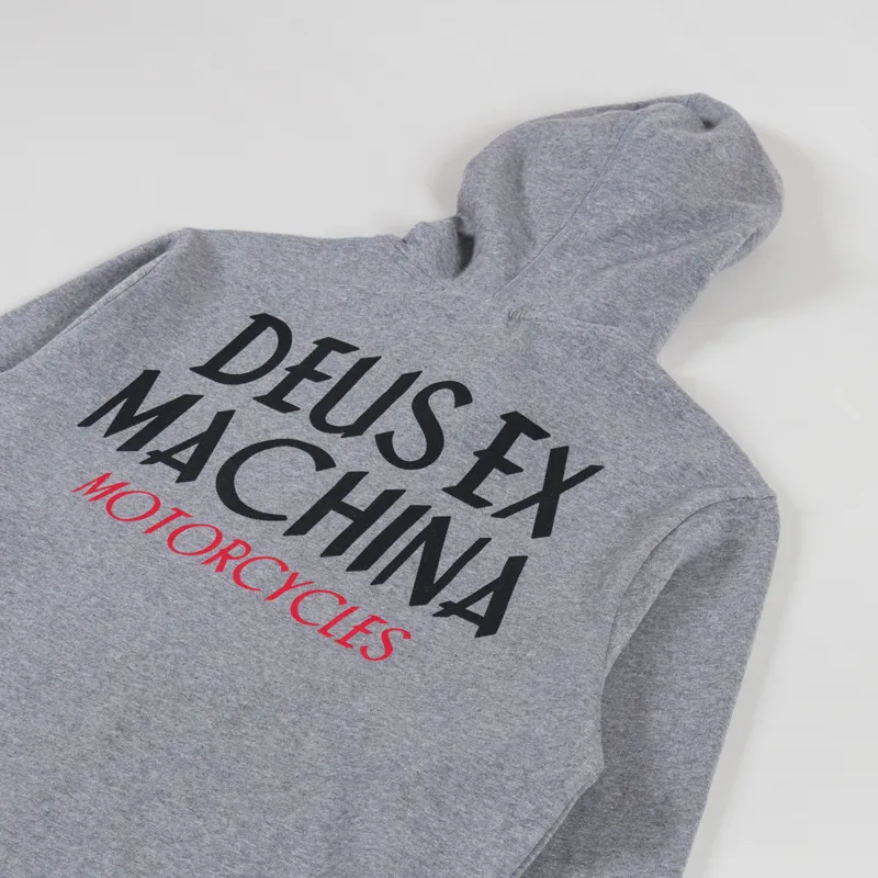 Deus Ex Machina Mens Chinchilla Full Zip Hoodie Grey Marle