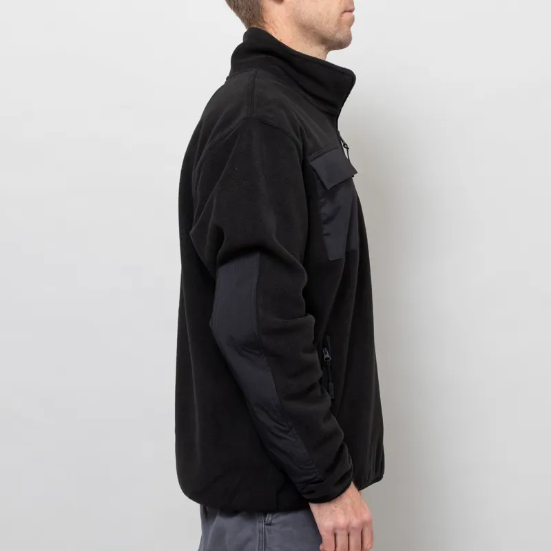 Deus Ex Machina Section Zip Neck Fleece Black-4