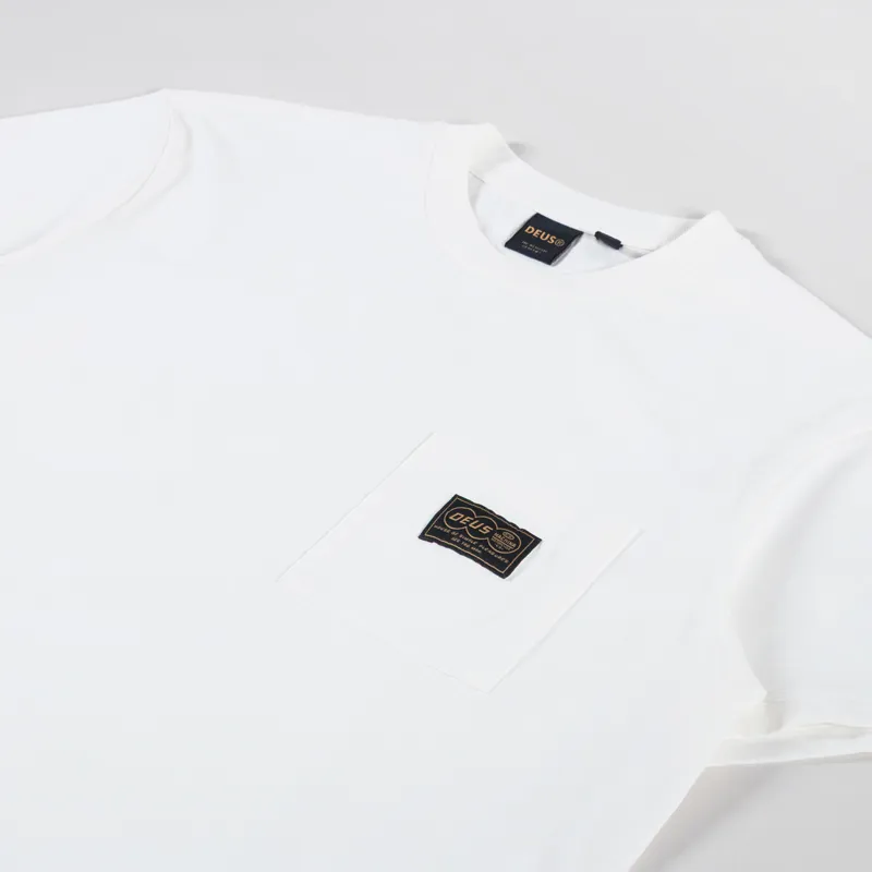 Deus Ex Machina Terrace Pocket T Shirt Vintage White-1