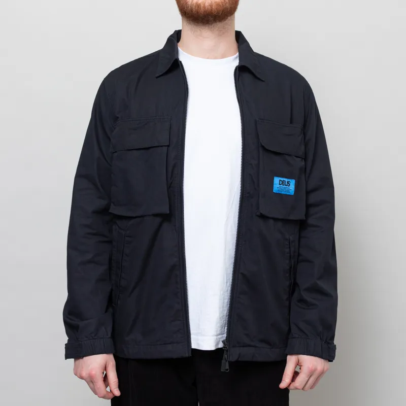 Deus Ex Machina Duck Dive Zip Shirt Black-1