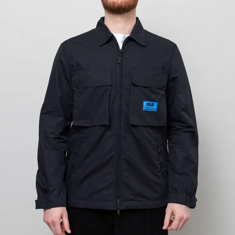 Deus Ex Machina Mens Duck Dive Zip OverShirt Jacket Black