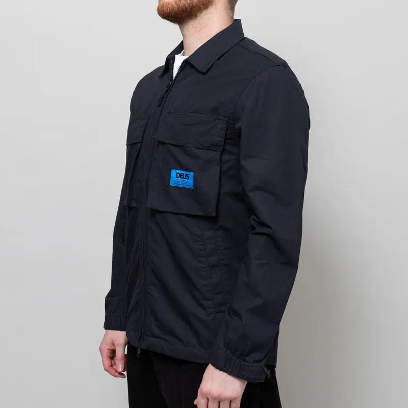 Deus Ex Machina Duck Dive Zip Shirt Black-2