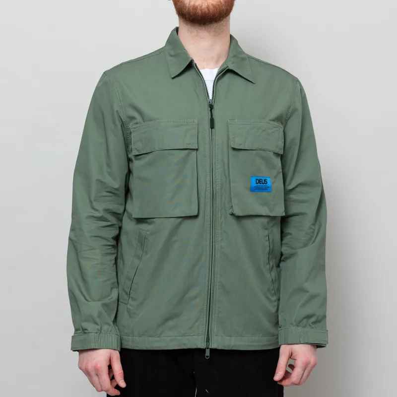 Deus Ex Machina Duck Dive Zip Shirt Clover-1