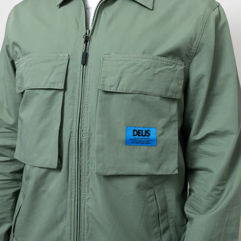 Deus Ex Machina Duck Dive Zip Shirt Clover-8