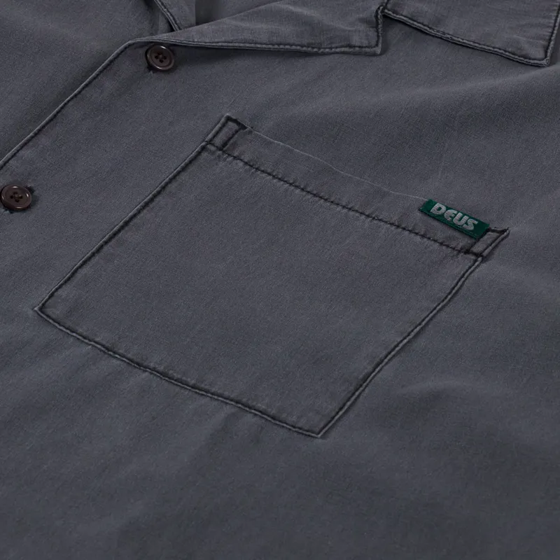 Deus Ex Machina Remi Garment Dye Shirt Anthracite-3