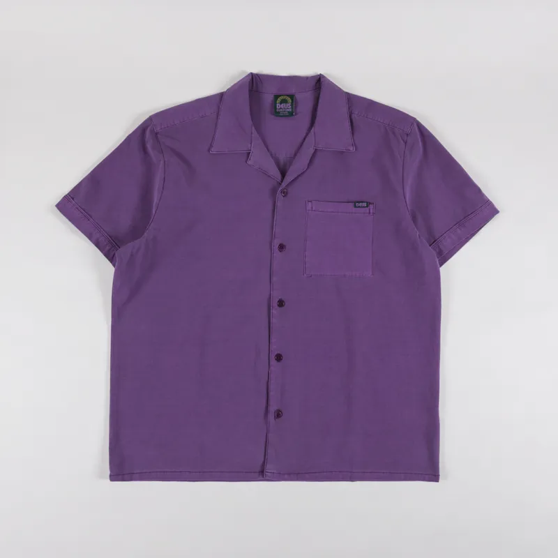 Deus Ex Machina Remi Garment Dye Shirt Navy Cosmos