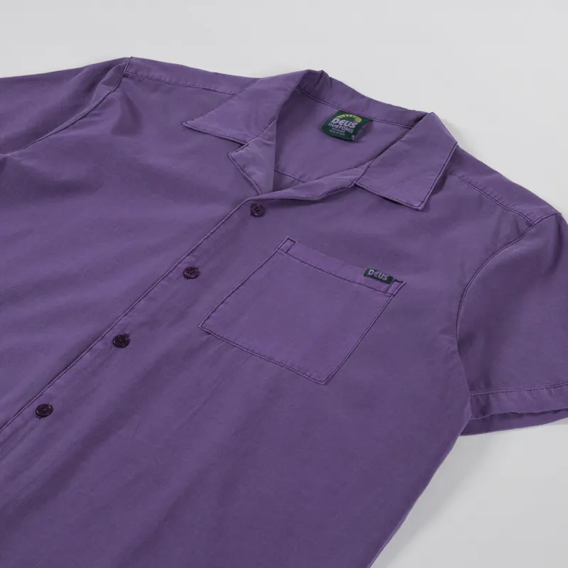 Deus Ex Machina Remi Garment Dye Shirt Navy Cosmos-1