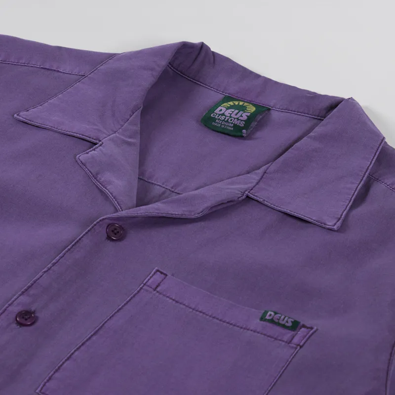 Deus Ex Machina Remi Garment Dye Shirt Navy Cosmos-2