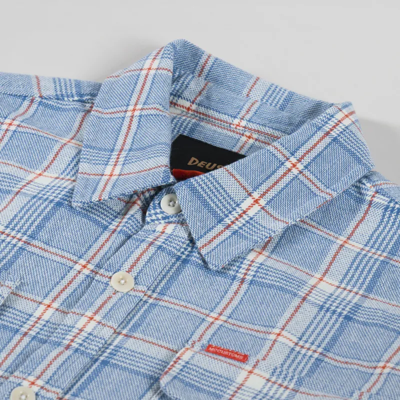 Deus Ex Machina Vacay Check Shirt Sky Blue-4