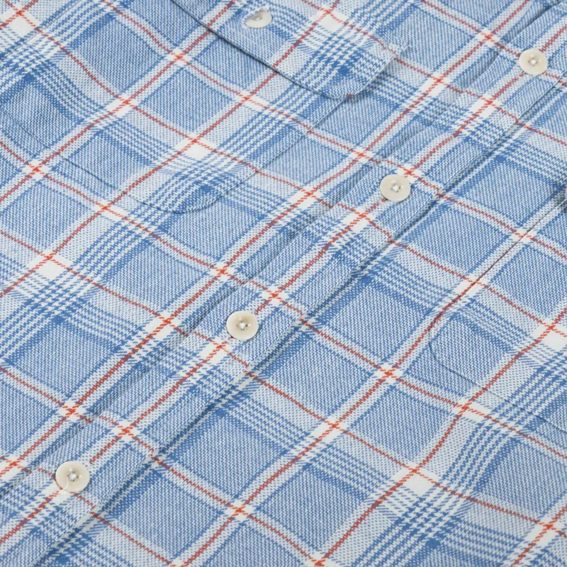 Deus Ex Machina Vacay Check Shirt Sky Blue-6