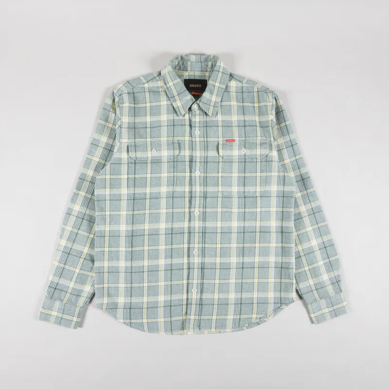 Deus Ex Machina Vacay Check Shirt Tendril Green