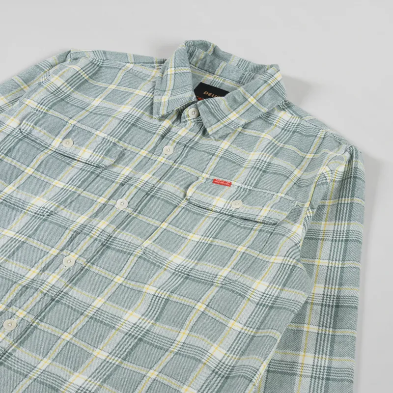 Deus Ex Machina Vacay Check Shirt Tendril Green-2