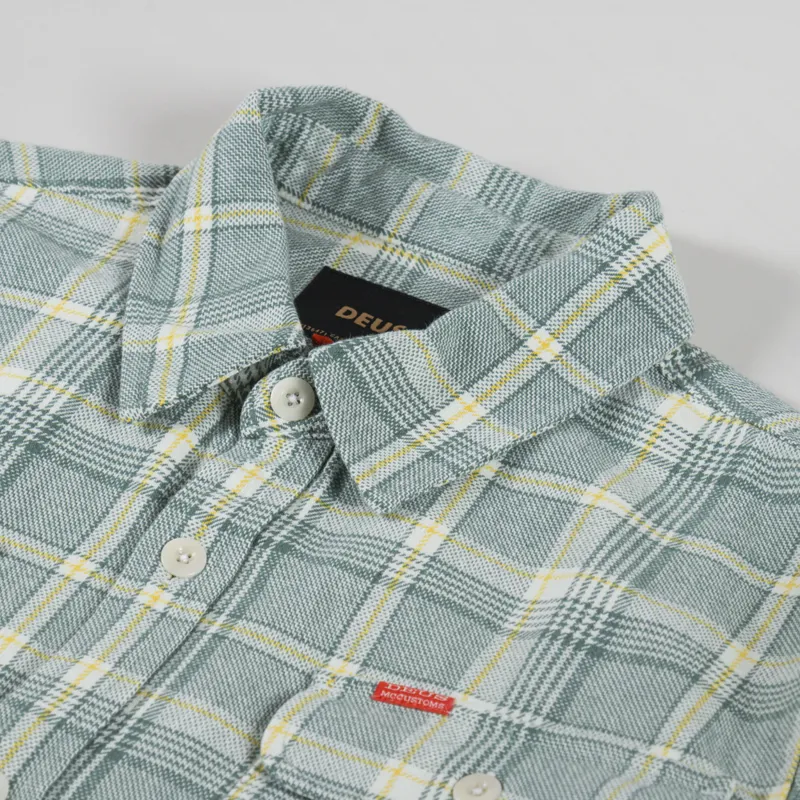Deus Ex Machina Vacay Check Shirt Tendril Green-4
