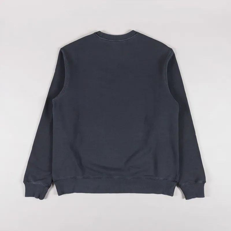 Deus Ex Machina Shield Garment Dyed Crew Anthracite-1