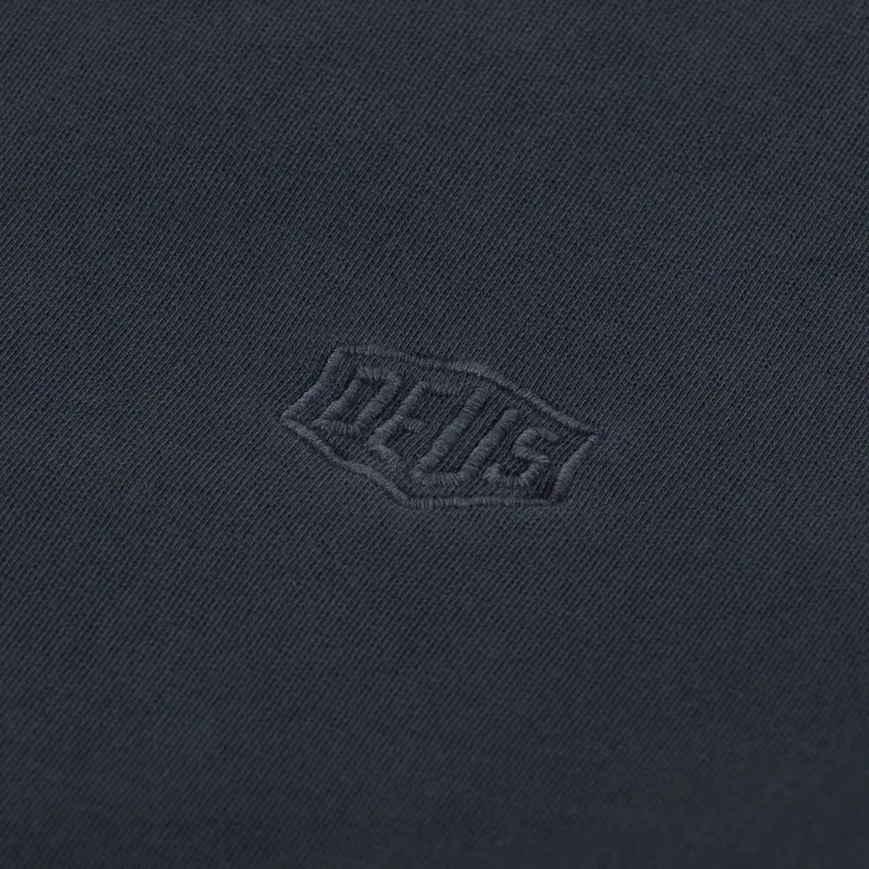 Deus Ex Machina Shield Garment Dyed Crew Anthracite-5