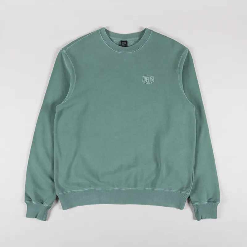 Deus Ex Machina Shield Garment Dyed Crew Shale Green