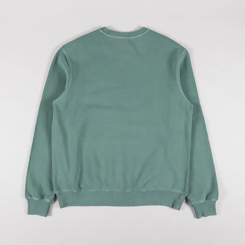 Deus Ex Machina Shield Garment Dyed Crew Shale Green-1