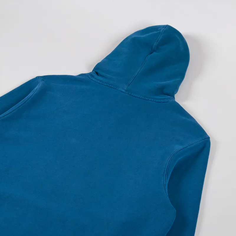 Deus Ex Machina Shield Garment Dyed Hoodie Legion Blue-3