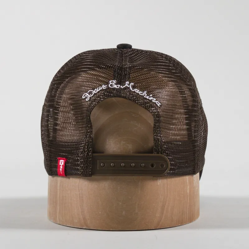 Deus Ex Machina Baylands Trucker Cap Chocolate Brown-3