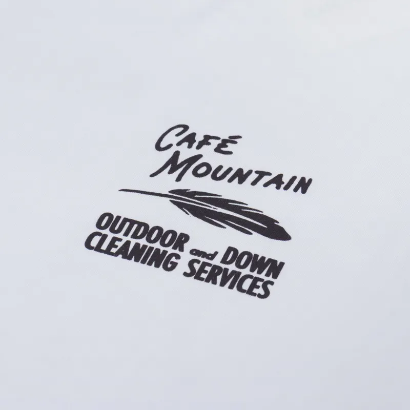 Cafe Mountain Down Cleaning Duck T Shirt White-5