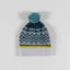 Scarlet Knitwear Womens Dundee Graphics Pom Pom Hat Dark Petrol