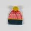 Scarlet Knitwear Womens Dundee Graphics Pom Pom Hat Orange