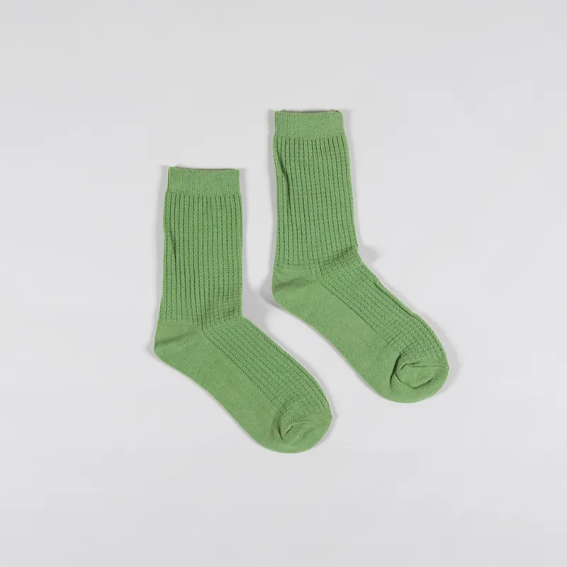 Donny's Womens Summer Waffle Socks Sage