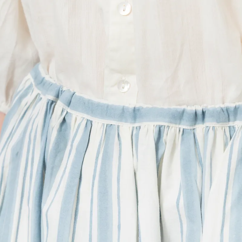 Daydress Womens Drawstring Skirt Blue Ticking-3