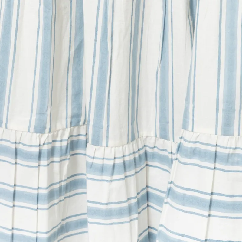 Daydress Womens Drawstring Skirt Blue Ticking-8