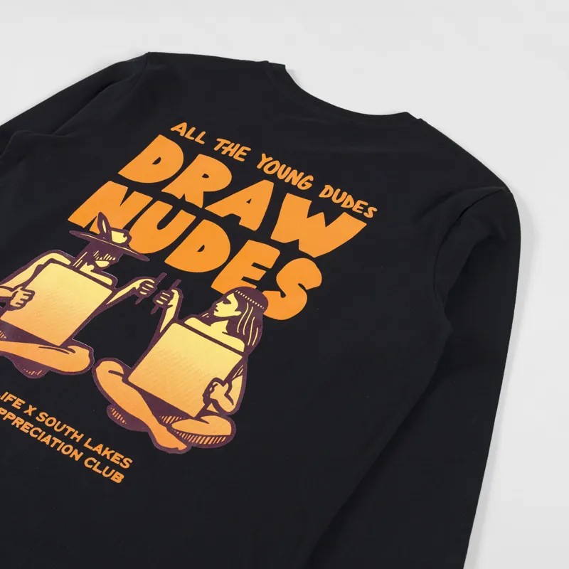 Still Life Draw Nudes Long Sleeve T Shirt Black-2
