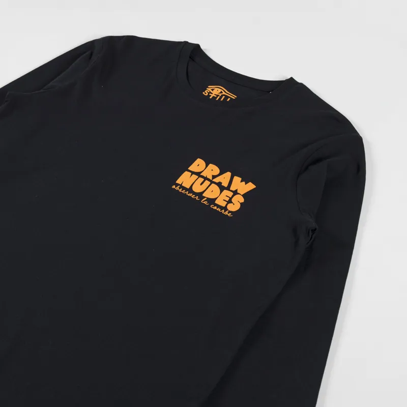 Still Life Draw Nudes Long Sleeve T Shirt Black-3