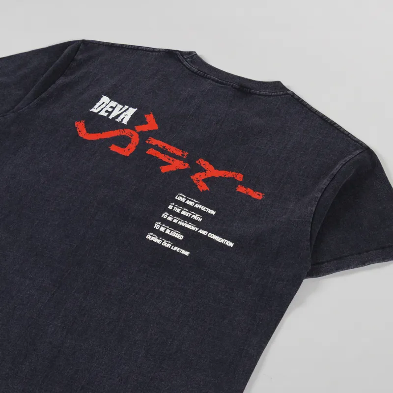 Deva States Gara GFX T Shirt Washed Black-2