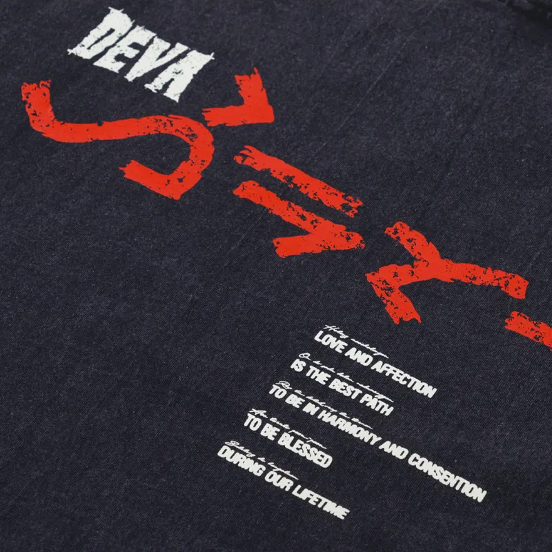 Deva States Gara GFX T Shirt Washed Black-4