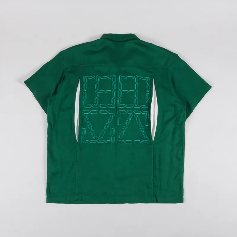 Deva States Pins Bowling Shirt Green-1