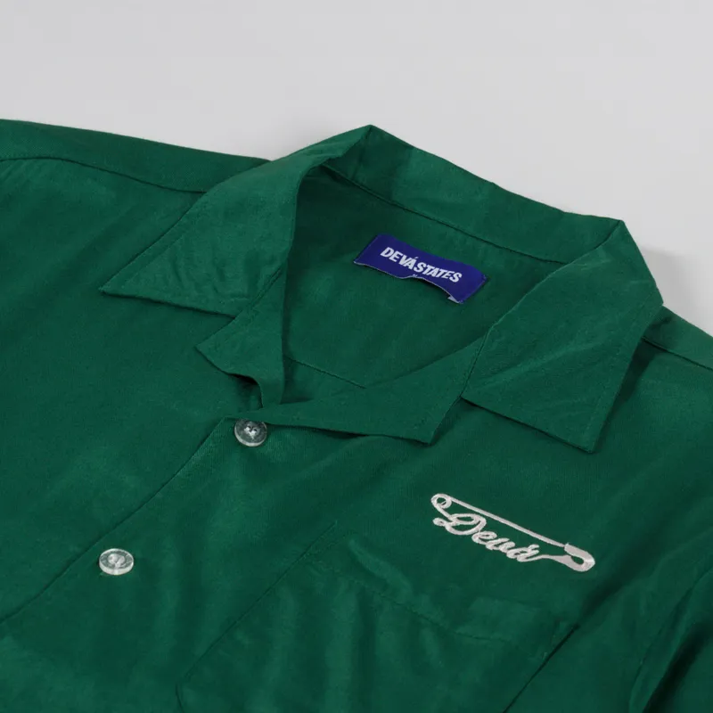 Deva States Pins Bowling Shirt Green-4