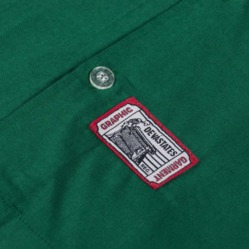 Deva States Pins Bowling Shirt Green-7