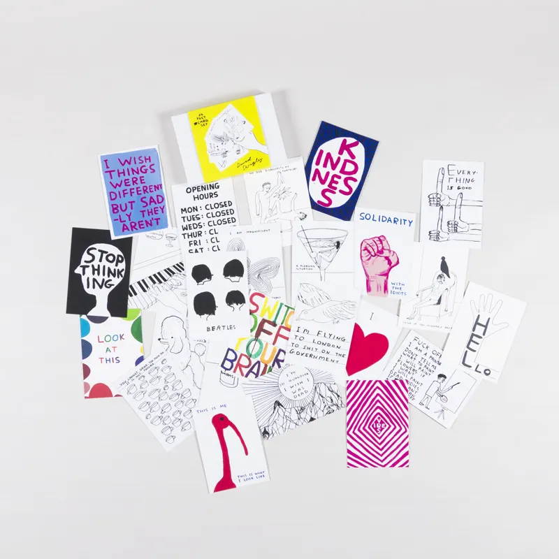 David Shrigley Box Of 24 Post Cards Set 1