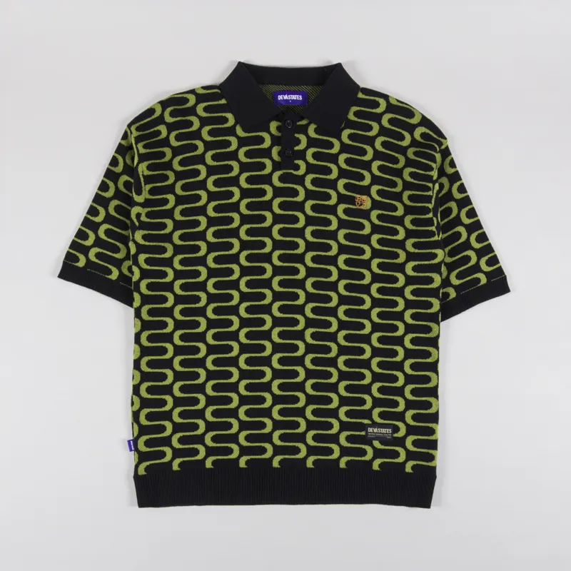 Deva States Scrolls Knit Polo Multi