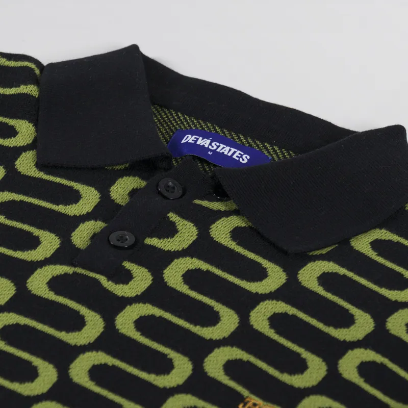 Deva States Scrolls Knit Polo Multi-2