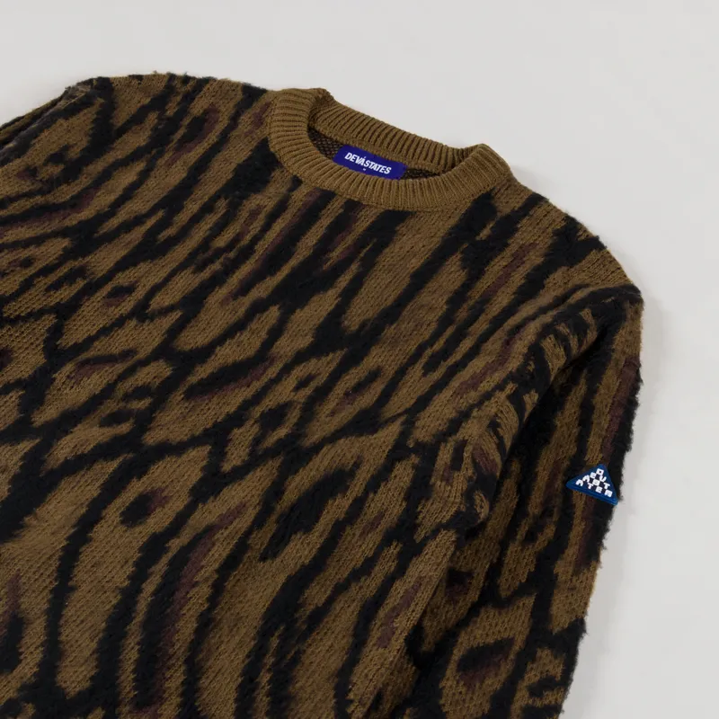 Deva States Pantera Brushed Knitted Sweater Brown-2