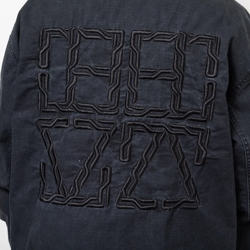Deva States Caribou Faded Parka Jacket Washed Black-7