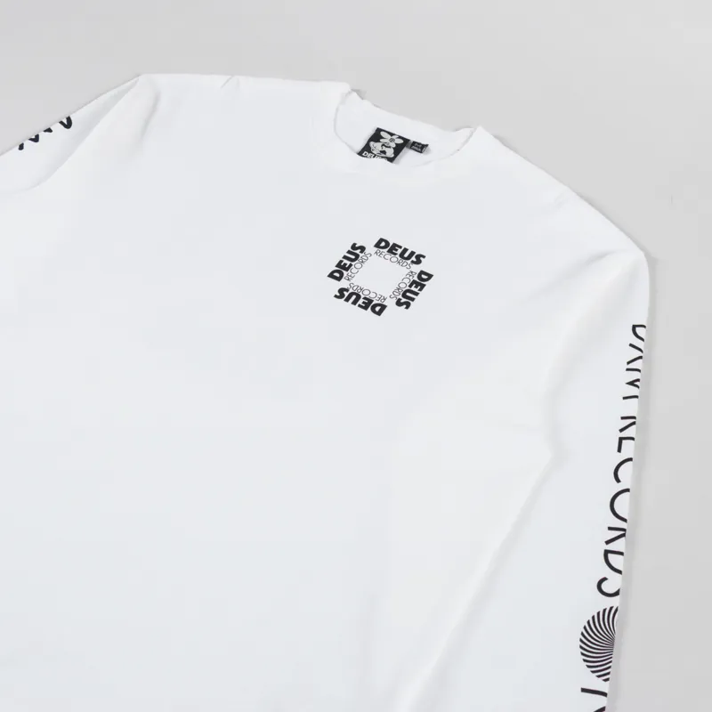 Deus Ex Machina Defacto Long Sleeve T Shirt Vintage White-3