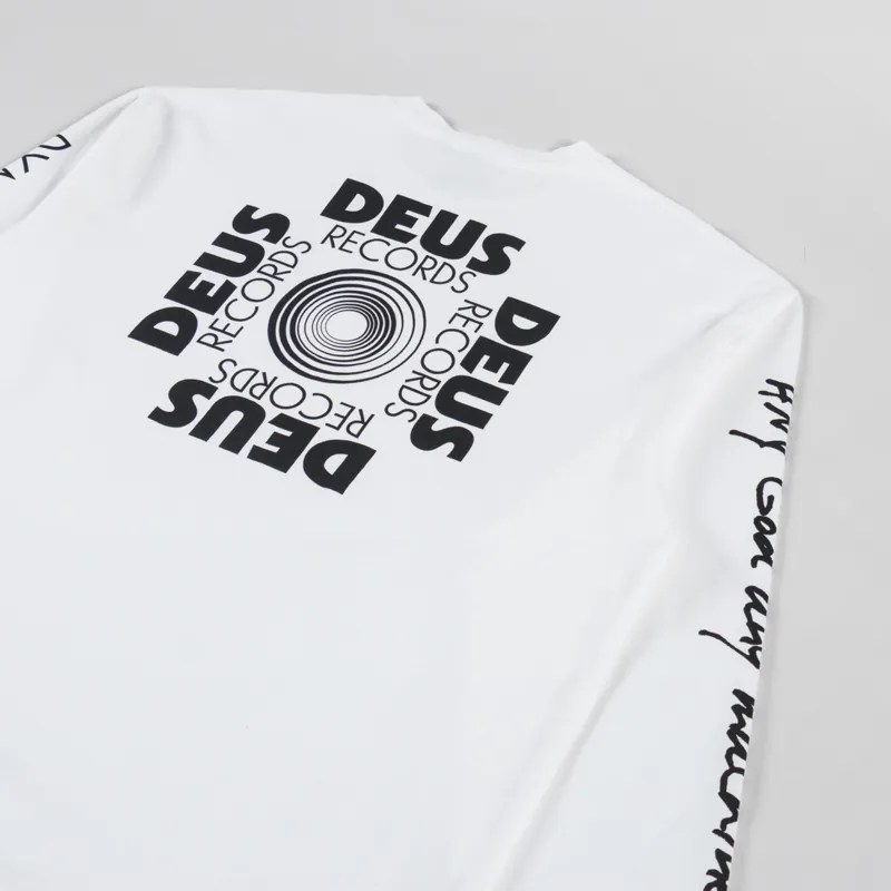 Deus Ex Machina Defacto Long Sleeve T Shirt Vintage White-2
