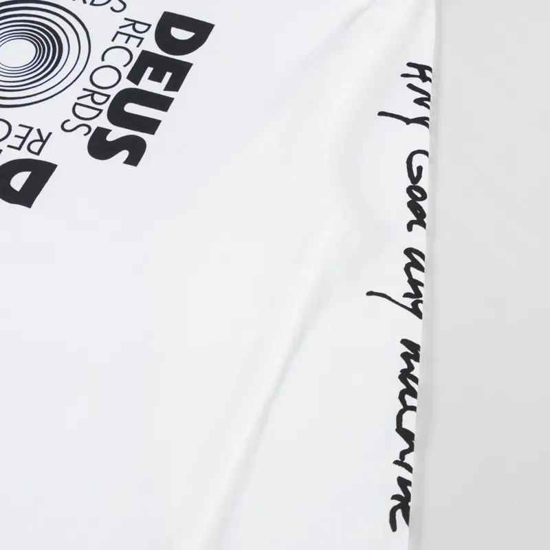 Deus Ex Machina Defacto Long Sleeve T Shirt Vintage White-6