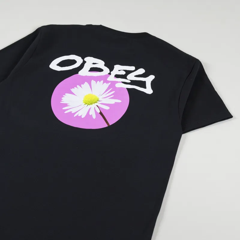 Obey Clothing Mens Short Sleeve Daisy Spray T Shirt Black
