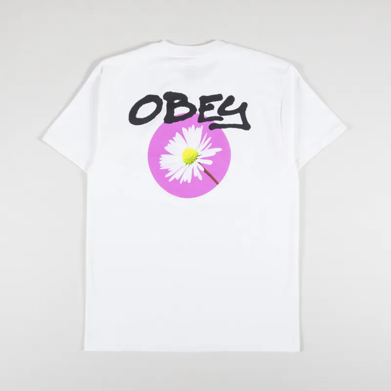 Obey Daisy Spray T Shirt White
